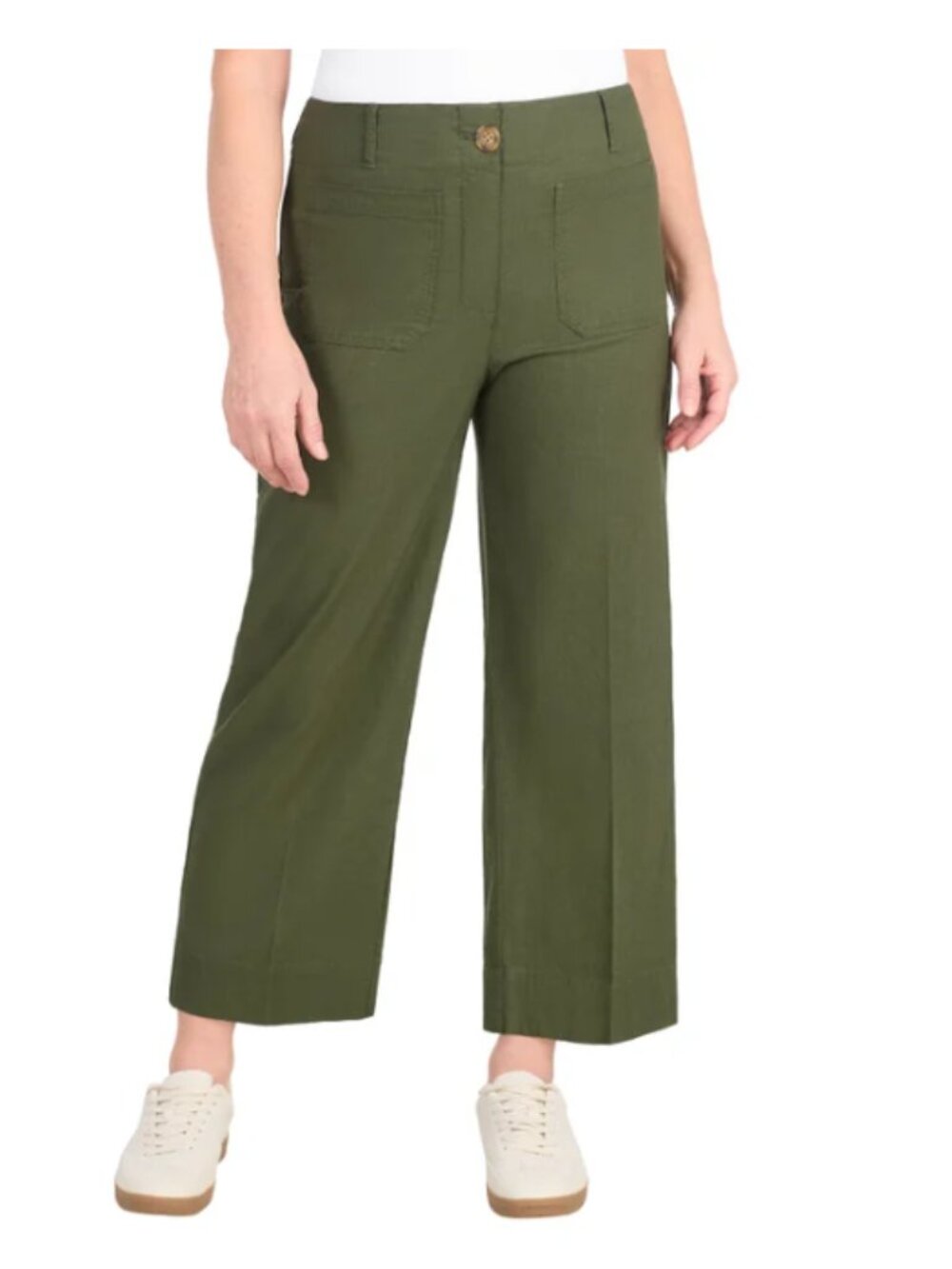 Hilary Radley Women's Wide Leg Pant High Rise Green Size 14